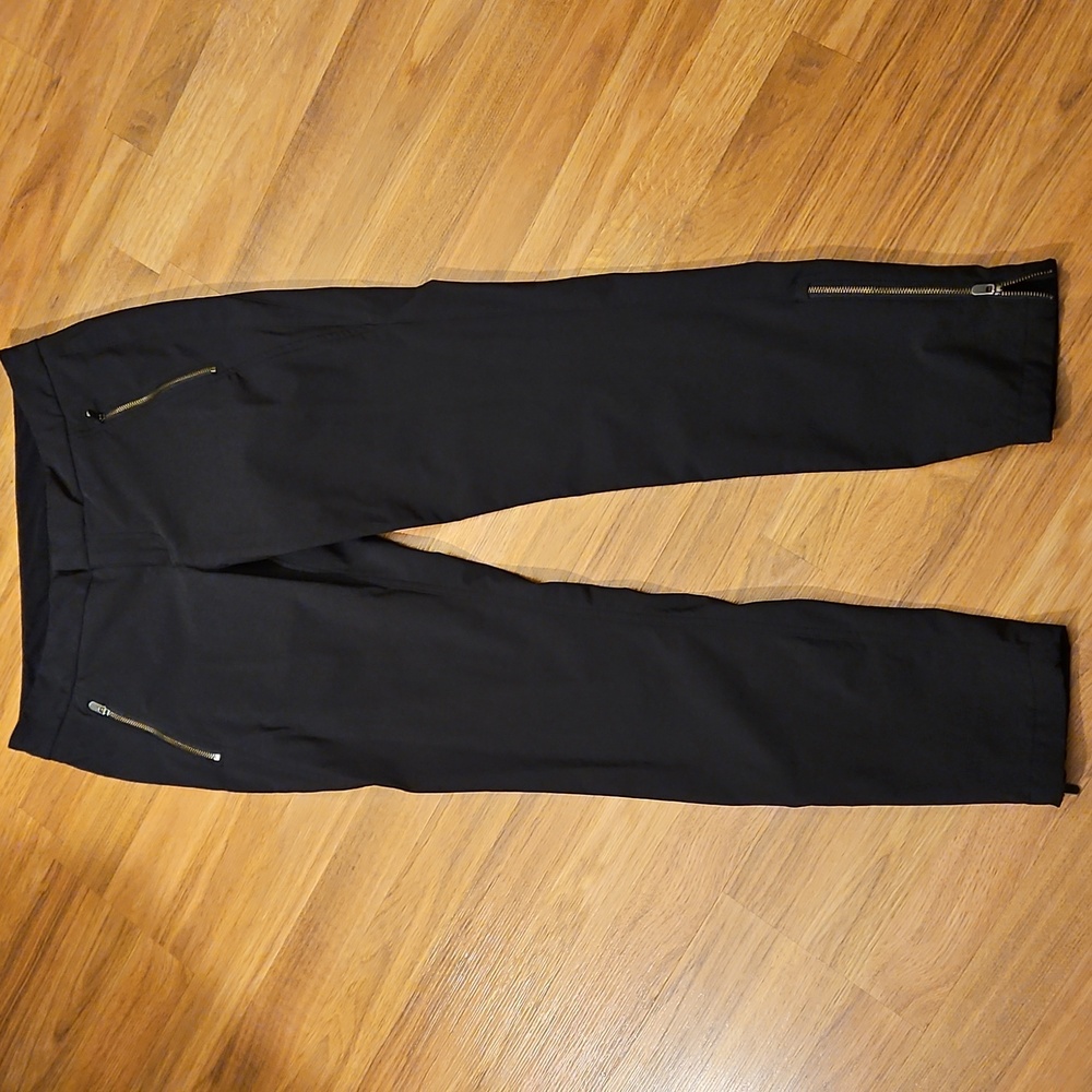 Athleta Black Pants with Zipper Details Size 12 - Picture 6 of 8